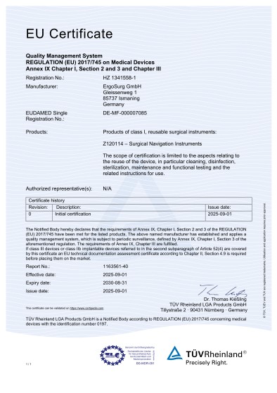 Home certificate mdr 1r